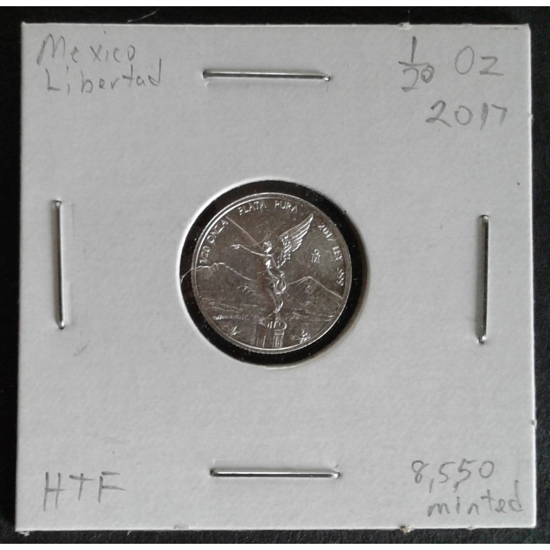 2017 1/20 Oz Mexican Libertad Obverse