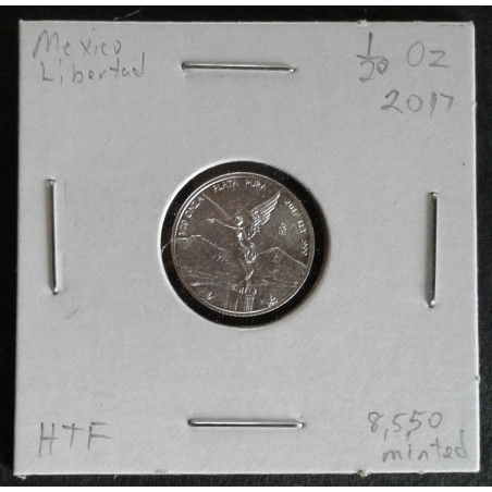 2017 1/20 Oz Mexican Libertad Obverse