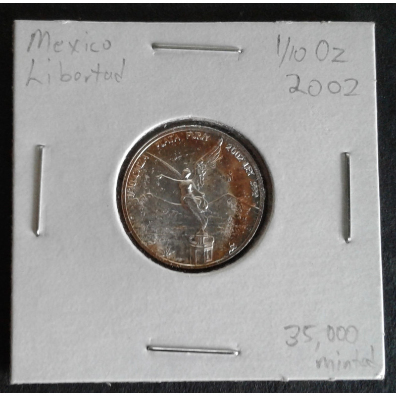 2002 1/10 Oz Mexican Libertad Obverse