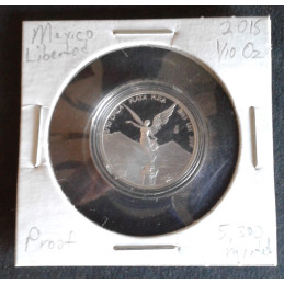2015 1/10 Oz Mexican Libertad PROOF Obverse