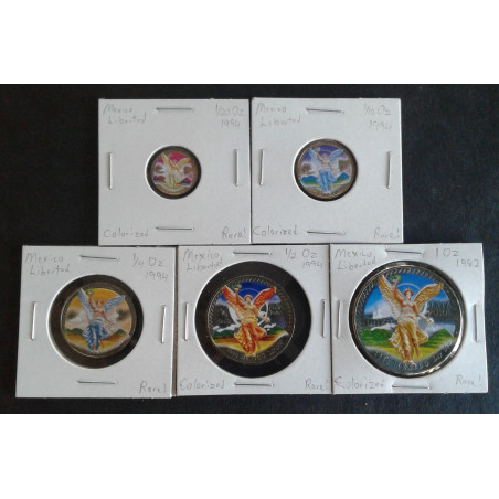 Mexican Libertad Colorized Set (1/20 to 1 Oz) Obverse