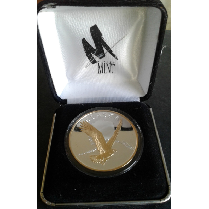 1 Oz Alaska Mint Eagle Double Sided Gold Relief Packaging