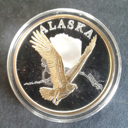 1 Oz Alaska Mint Eagle Double Sided Gold Relief Obverse