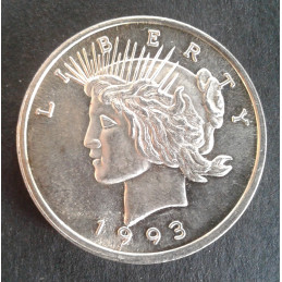 1993 1 Oz American Pacific Mint Peace Obverse