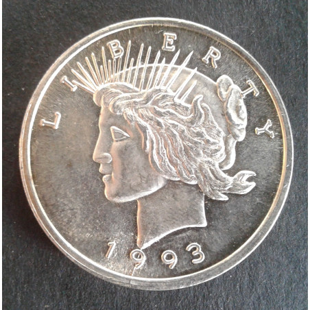 1993 1 Oz American Pacific Mint Peace Obverse