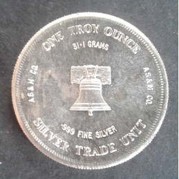 1 Oz AS&M Co Eagle/Bell Reverse