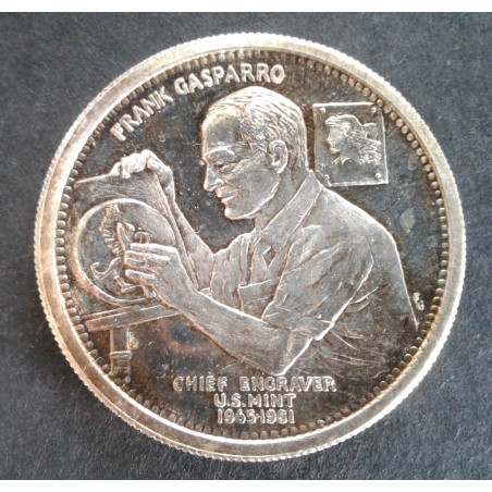 1985 1 Oz Bowers Merena Frank Gasparro Obverse