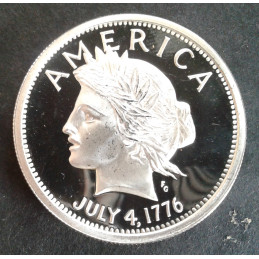 1990 1 Oz Bowers Merena Obverse