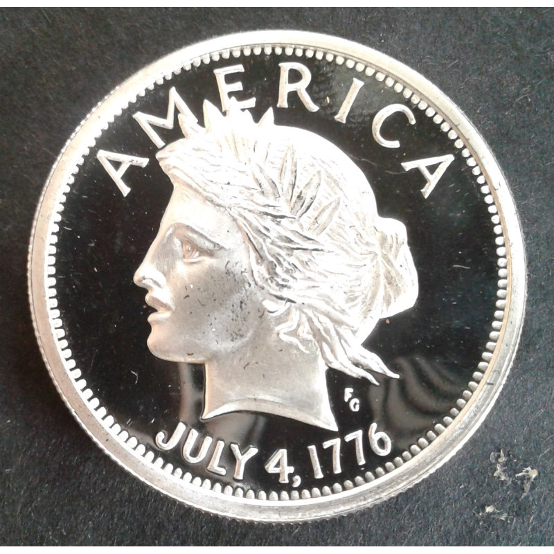 1990 1 Oz Bowers Merena Obverse