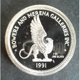 1991 1 Oz Bowers Merena Reverse