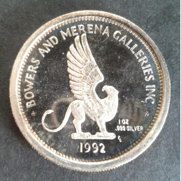 1992 1 Oz Bowers Merena Reverse
