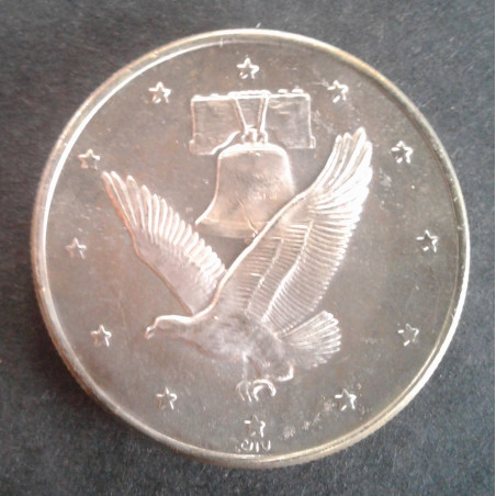 1 Oz California Crown Mint Eagle/Bell Scroll Type 1 Obverse