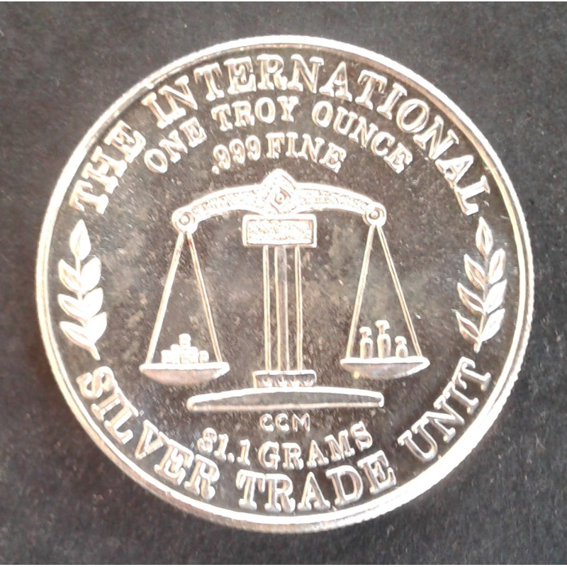 1 Oz California Crown Mint Bell/Trade Reverse