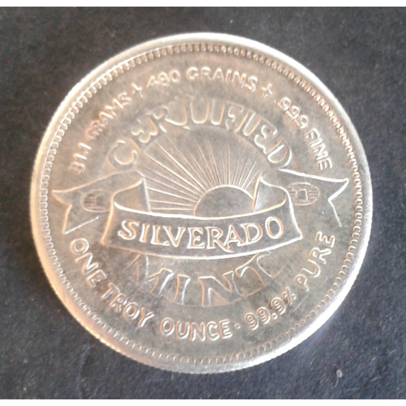 1 Oz Certified Mint Eagle/Globe Silverado Reverse