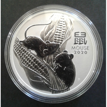 2020 1 Oz Australian Lunar Series 3 [Mouse] Obverse