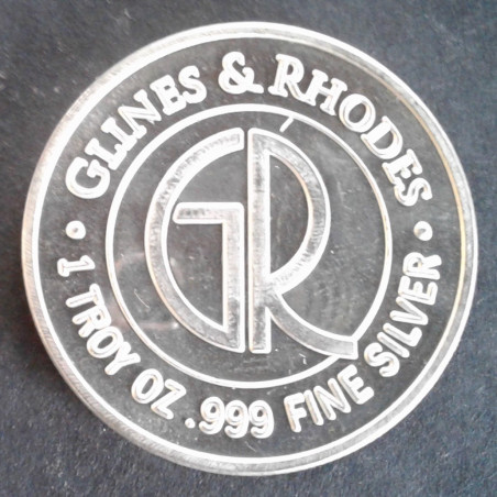 1 Oz Glines and Rhodes Obverse