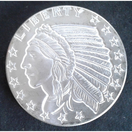 1 Oz Golden State Mint Incuse Indian Obverse