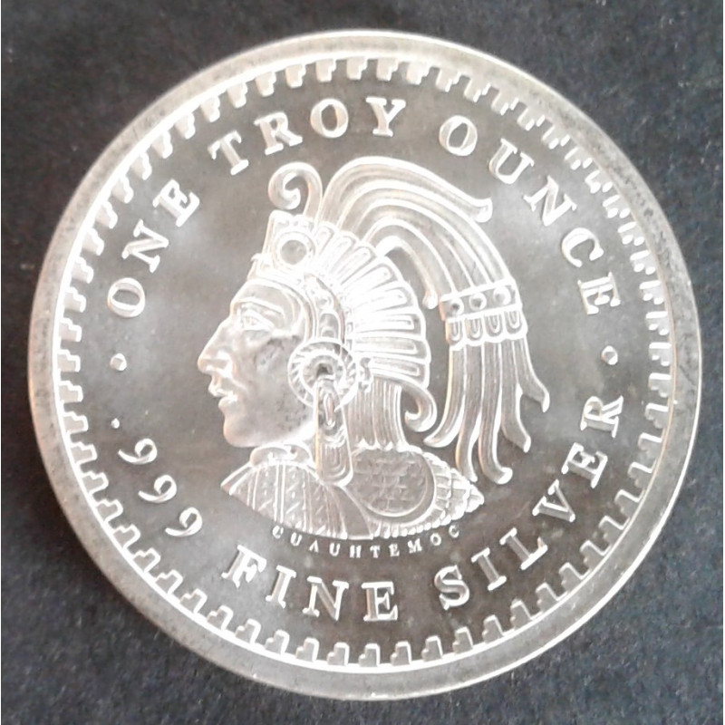 1 Oz Golden State Mint Aztec Calendar Obverse