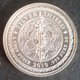 2019 1 Oz AOCS Silver Bullet Silver Shield Starve the Beast Reverse