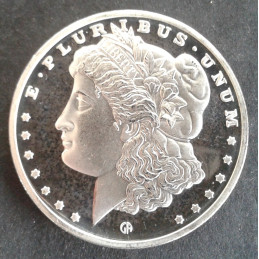 1 Oz Great American Mint Morgan Obverse
