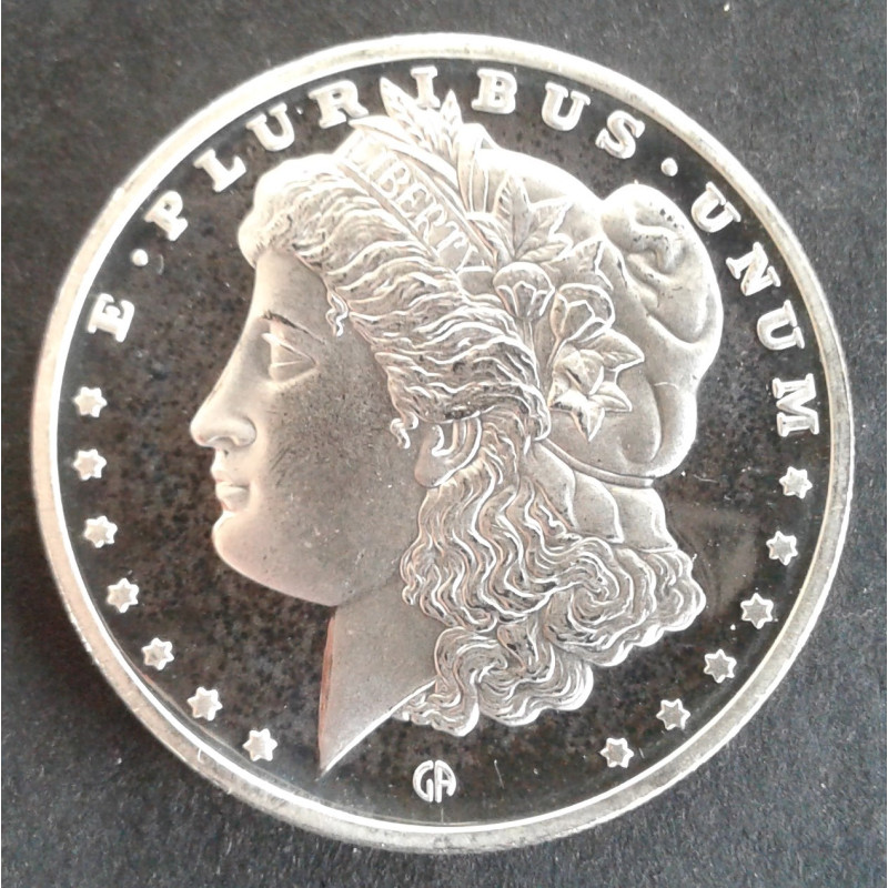 1 Oz Great American Mint Morgan Obverse