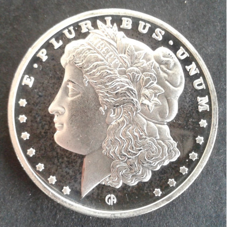 1 Oz Great American Mint Morgan Obverse