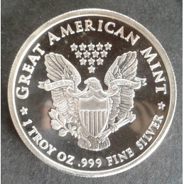 1 Oz Great American Mint Silver Eagle Reverse