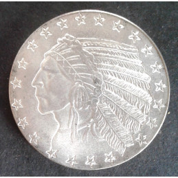 1 Oz Highland Mint Incuse Indian Obverse