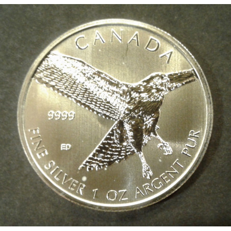 2015 1 Oz Canada Birds of Prey Red-tailed Hawk Obverse