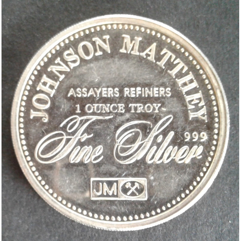 1985 1 Oz Johnson Matthey Alaska Anniversary Rebverse