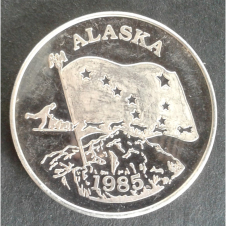 1985 1 Oz Johnson Matthey Alaska Anniversary Obverse