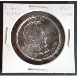 1980 1/2 Oz Liberty Lobby Andrew Jackson Obverse