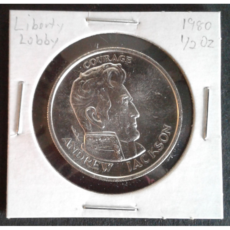1980 1/2 Oz Liberty Lobby Andrew Jackson Obverse