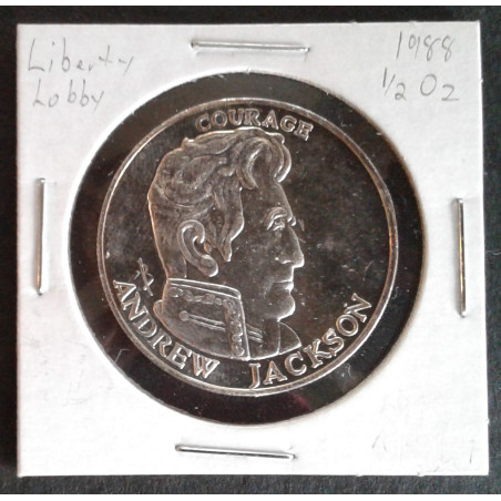 1988 1/2 Oz Liberty Lobby Andrew Jackson Obverse