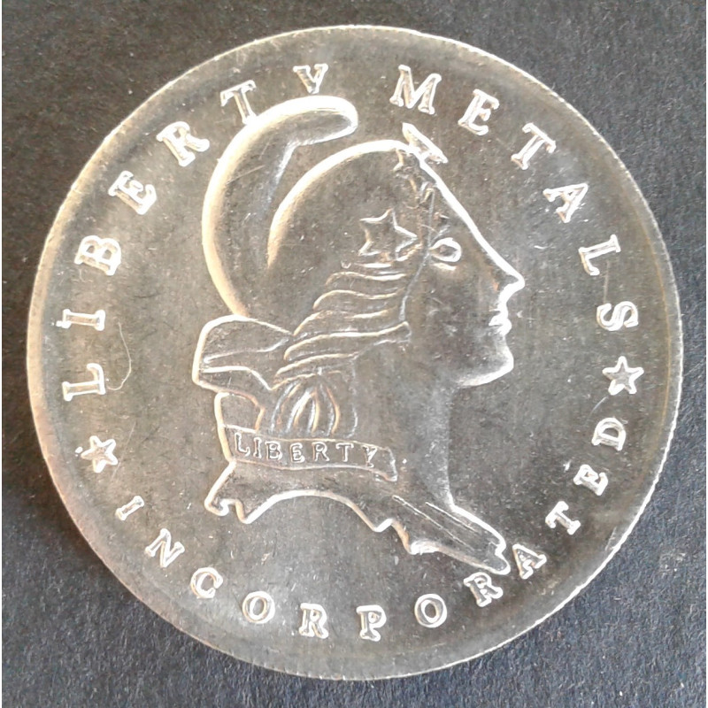 1 Oz Liberty Metals Inc Rousseau Obverse
