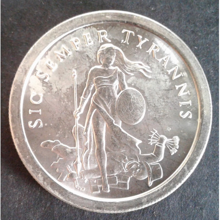 2013 1 Oz AOCS Silver Bullet Silver Shield Tyrannis Obverse