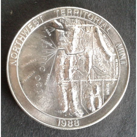 1988 1 Oz NWTM Pacific Northwest Type 2 Obverse