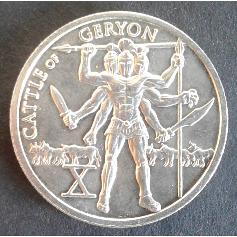 1 Oz Provident Metals Hercules Cattle of Geryon Obverse
