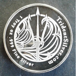 1 Oz Trident Silver Neptune Reverse