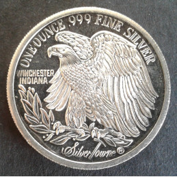 1 Oz SilverTowne St. Gaudens Reverse