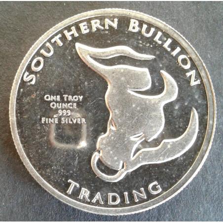 1 Oz Southern Bullion Trading Bull Obverse