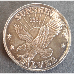 1981 1 Oz Sunshine Mint Silver Eagle Obverse