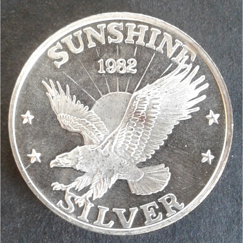 1982 1 Oz Sunshine Mint Silver Eagle Obverse