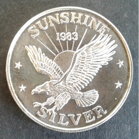 1983 1 Oz Sunshine Mint Silver Eagle Obverse