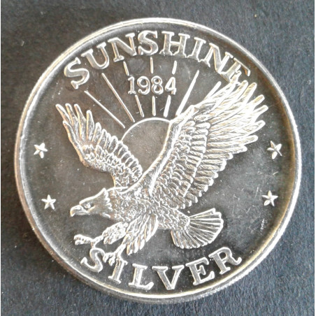 1984 1 Oz Sunshine Mint Silver Eagle Obverse