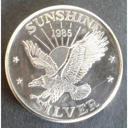 1985 1 Oz Sunshine Mint Silver Eagle Obverse