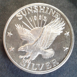 1995 1 Oz Sunshine Mint Silver Eagle Obverse