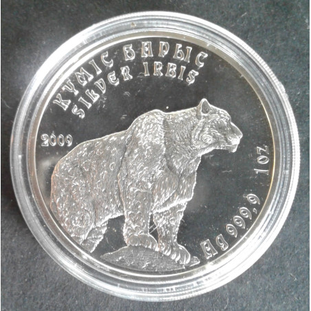 2009 1 Oz Kazakhstan Snow Leopard [Irbis] Obverse