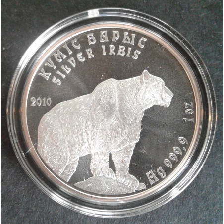 2010 1 Oz Kazakhstan Snow Leopard [Irbis] Obverse