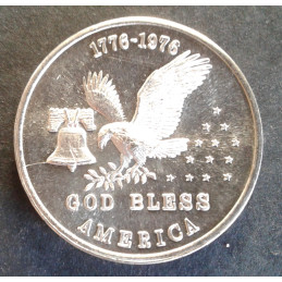 1976 1 Oz Tri State Refining Eagle/Bell Type 1 Obverse